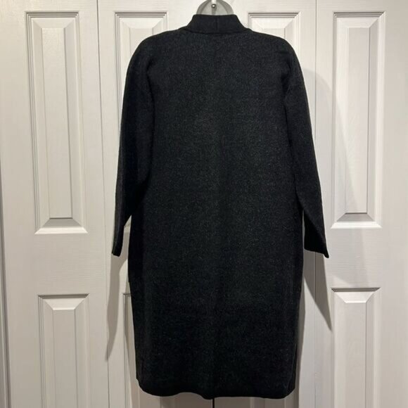 Aritzia Babaton Lance Black Open Face Wool Blend Cardigan Size L - Picture 9 of 13
